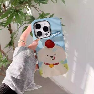 Cute Dog iPhone Case with Red Hat